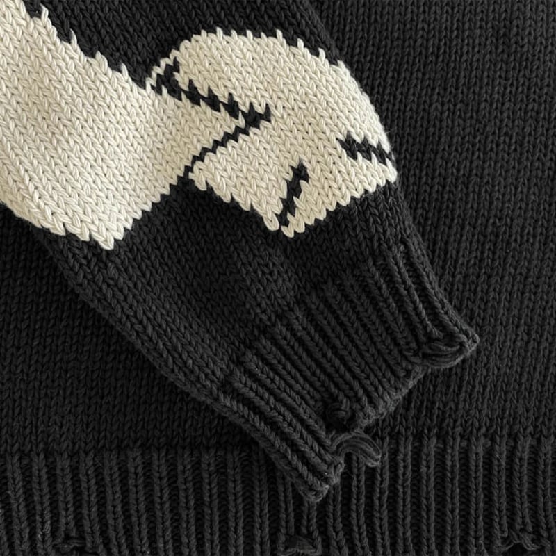 ASKYURSELF / chunky banned knit | othello _ fuk