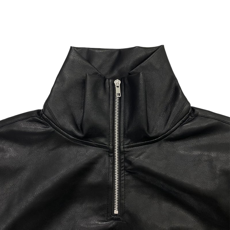 LAST NEST LEATHER HALF ZIP JACKET袖丈55cm - レザージャケット