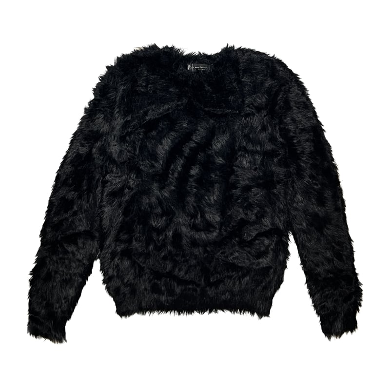 A Good Bad Influence / shaggy knit sweater blac