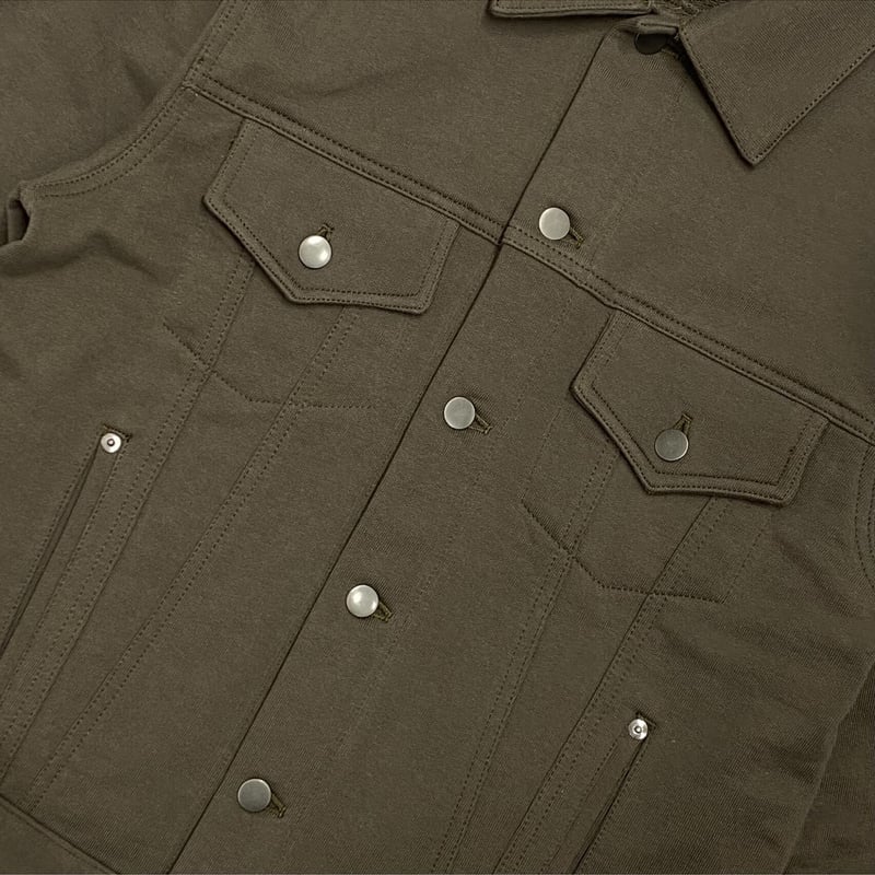 LAIDBACK / french terry tracker jacket brownkha...