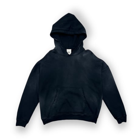 MOOJI MOOJI / oversize crop hoodie aged black