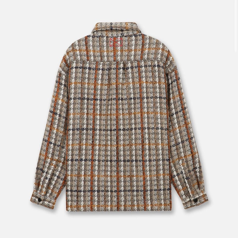 MLVINCE / check button jacket grey | othello _  