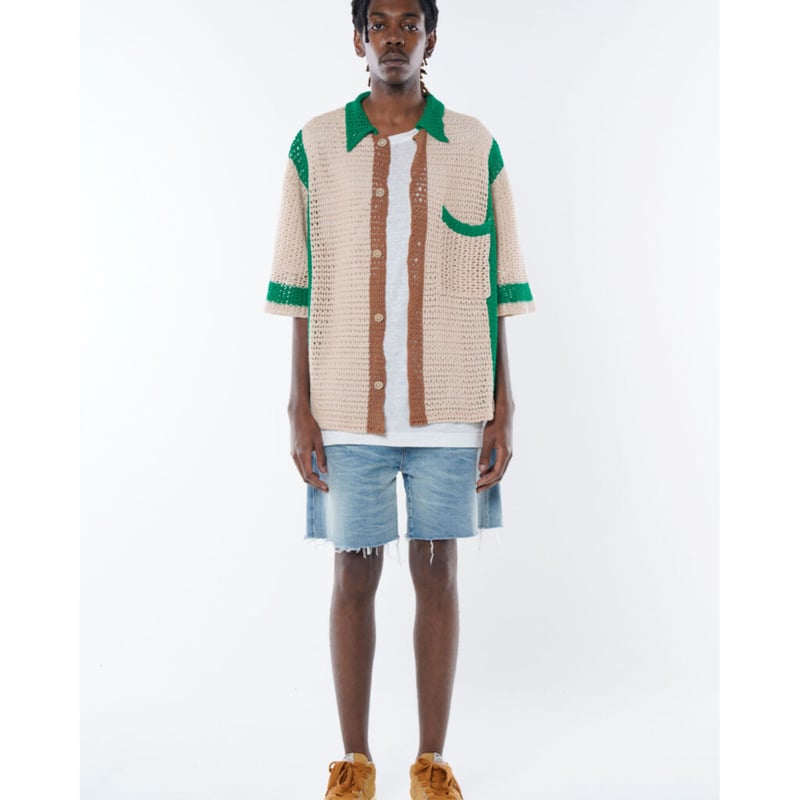 MLVINCE / crochet shirt green | othello _ fukuoka
