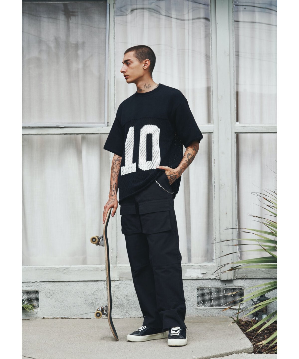 ASKYURSELF / canvas cargo pants black | othello...