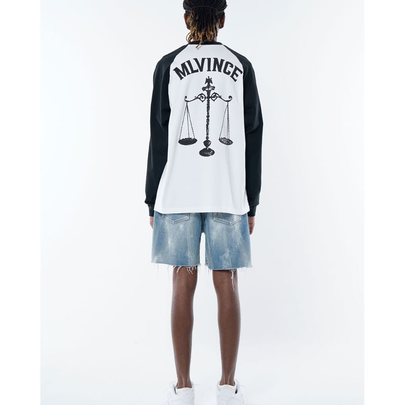 MLVINCE / scales raglan L/S tee black | othello