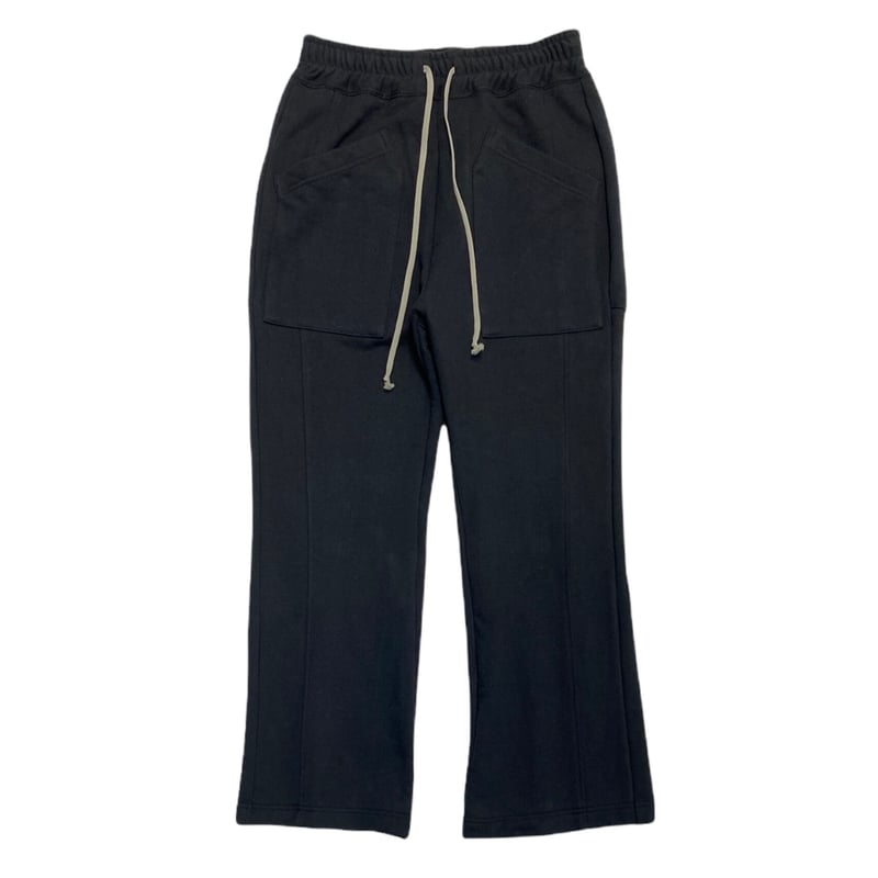 laid back BACK ZIPPED" SWEAT PANTS BLACK