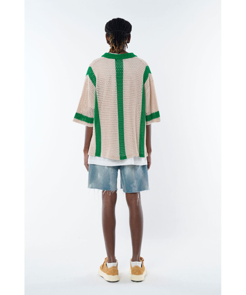 MLVINCE / crochet shirt green | othello _ fukuoka