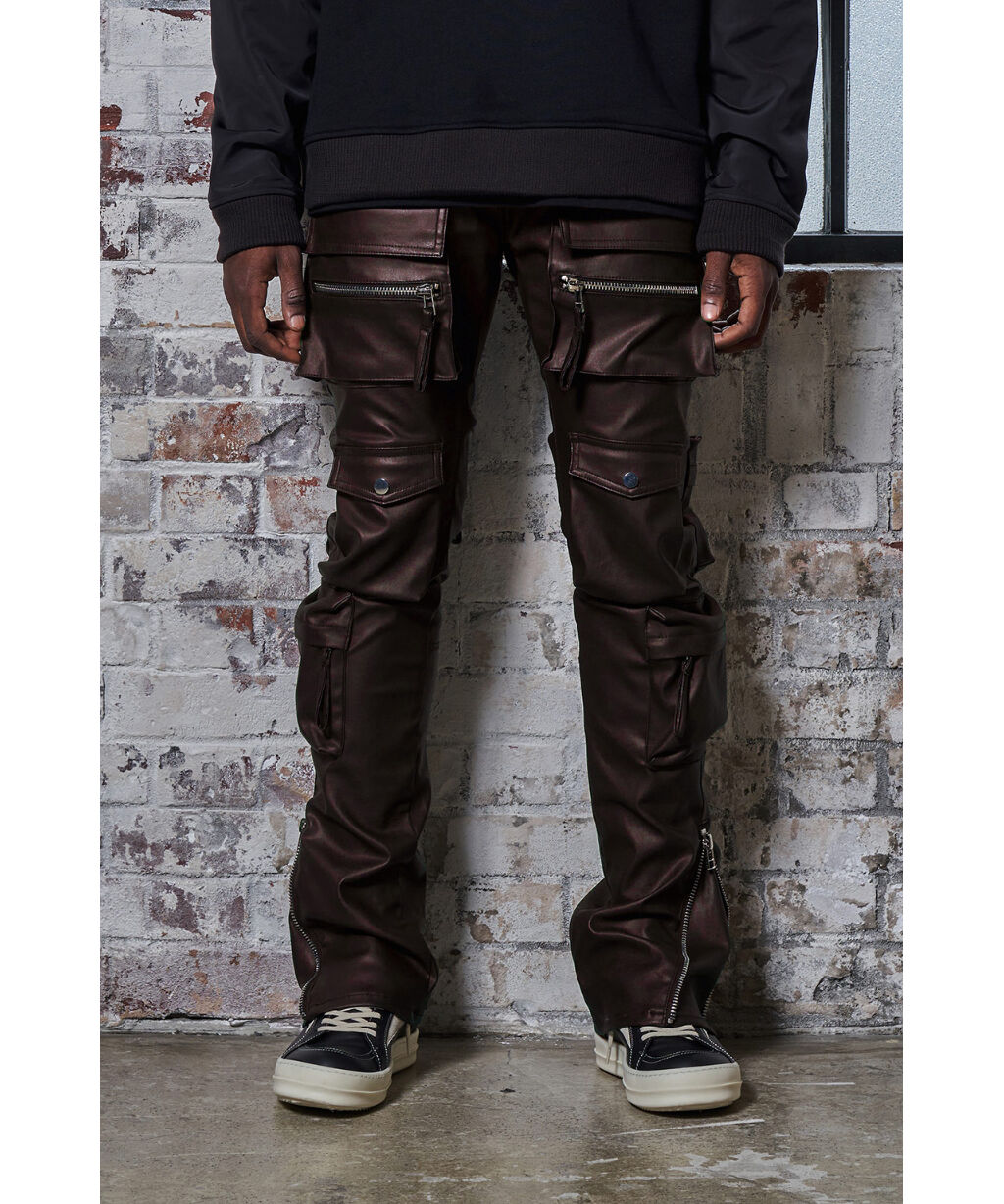 MLVINCE TYPE-2 parachute slim cargo pants brown