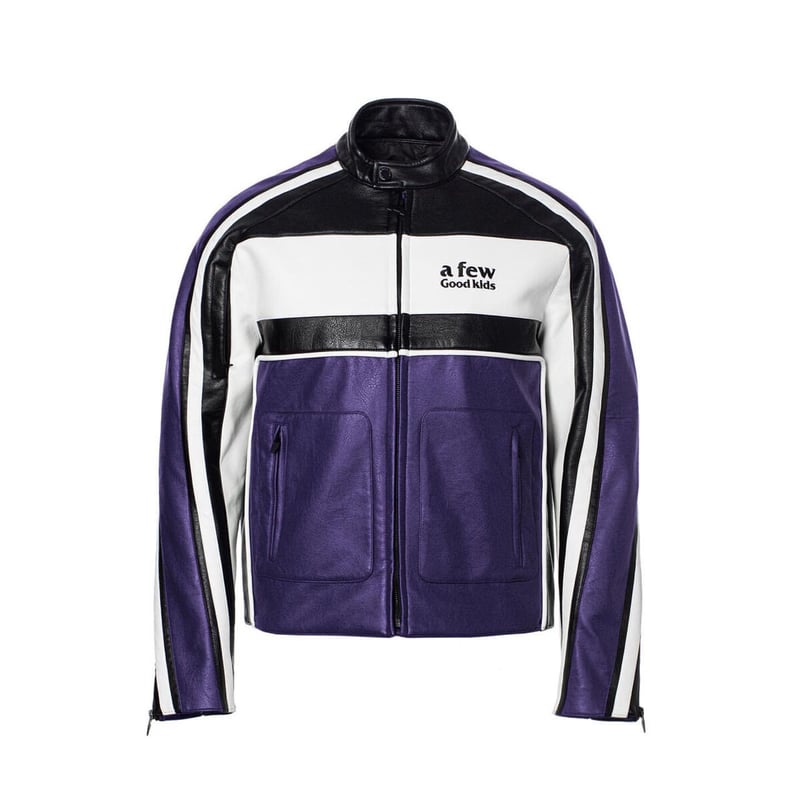 A FEW GOOD KIDS / biker racing jacket purple |