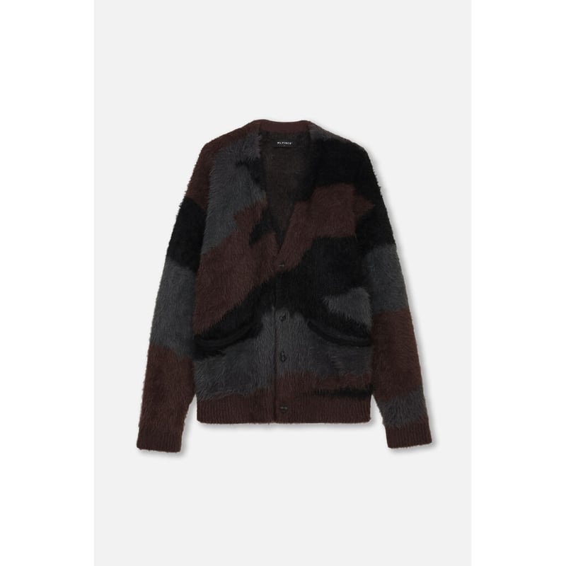 MLVINCE / camo cardigan black | othello _ fukuoka