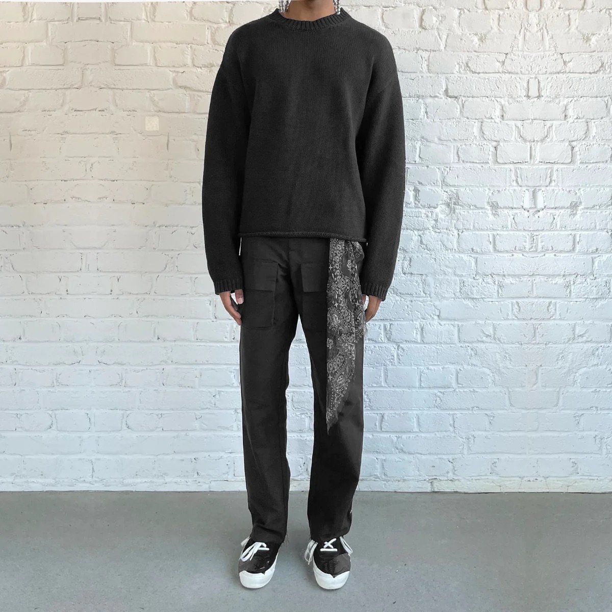 ASKYURSELF / chunky cross knit | othello _ fukuoka