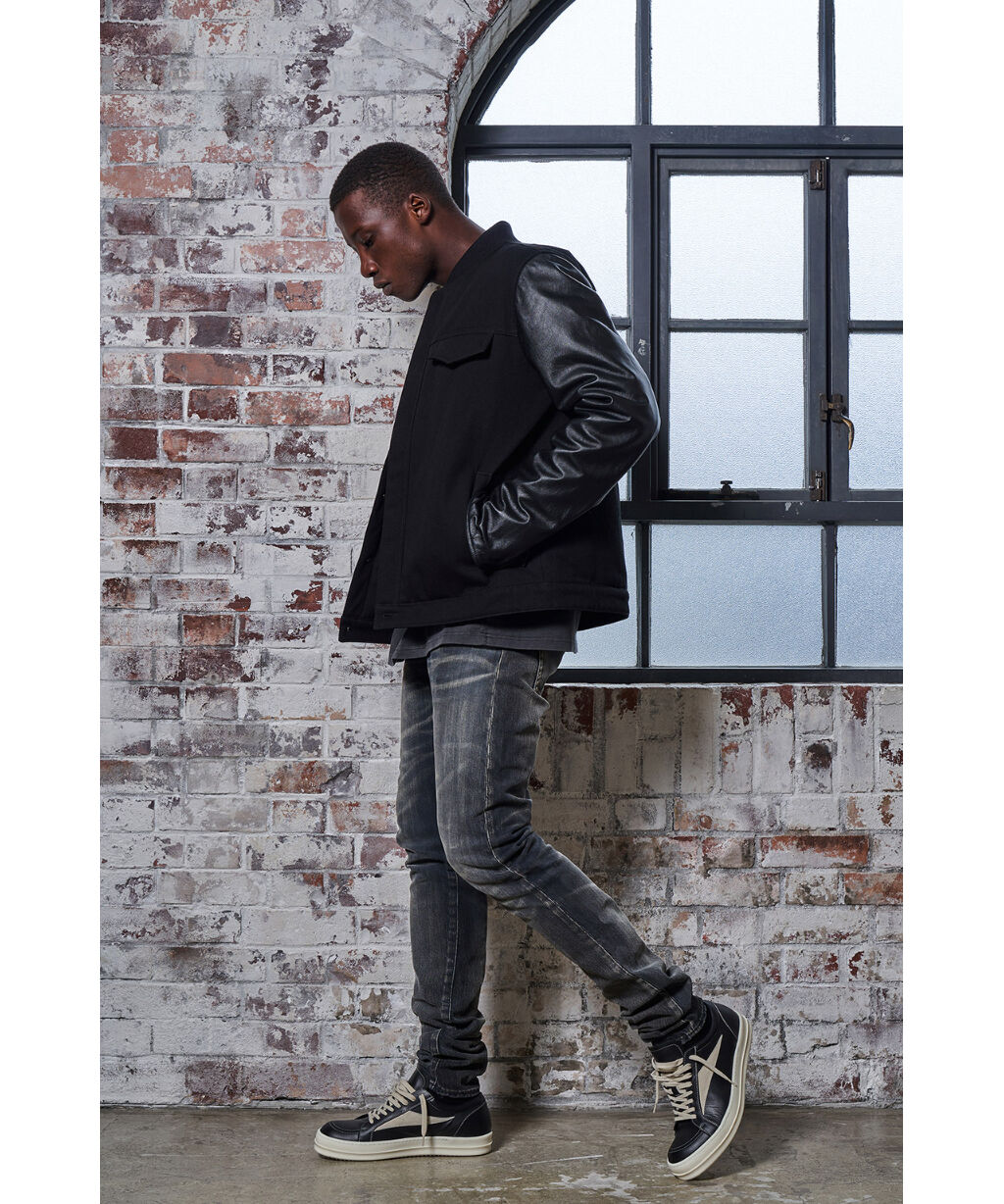 ジャケット・アウター MLVINCE BERINGER LEATHER SLEEVE JACKET 