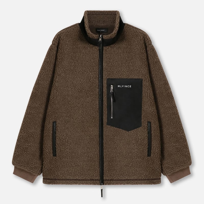 MLVINCE / boa zip jacket dark brown | othello _