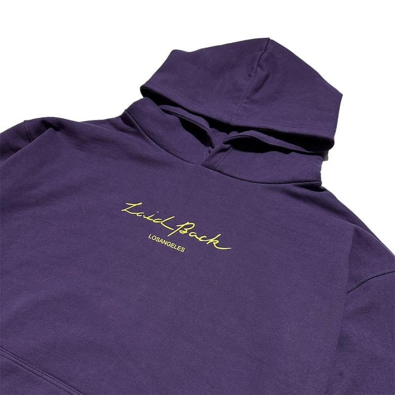 LAIDBACK / premium heavy box hoodie purple | ot...