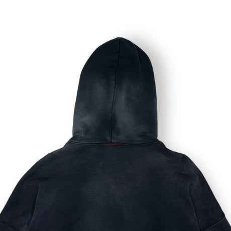 MOOJI MOOJI / oversize zip-up hoodie aged black