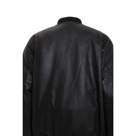 BREATH / synthetic leather bomber jacket