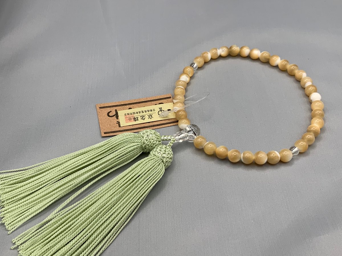アイボリーシェル【数珠】【念珠】【京念珠】【女性用】 | 仏壇仏具の
