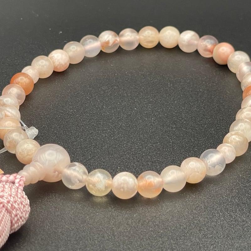 桜瑪瑙【数珠】【京念珠】【女性用】 | 仏壇仏具のまつかわ（有）松川仏壇