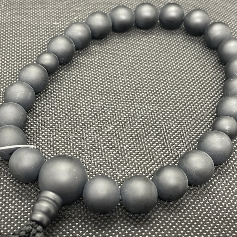 オニキス艶消し【念珠】【京念珠】【男性用】 | 仏壇仏具のまつかわ