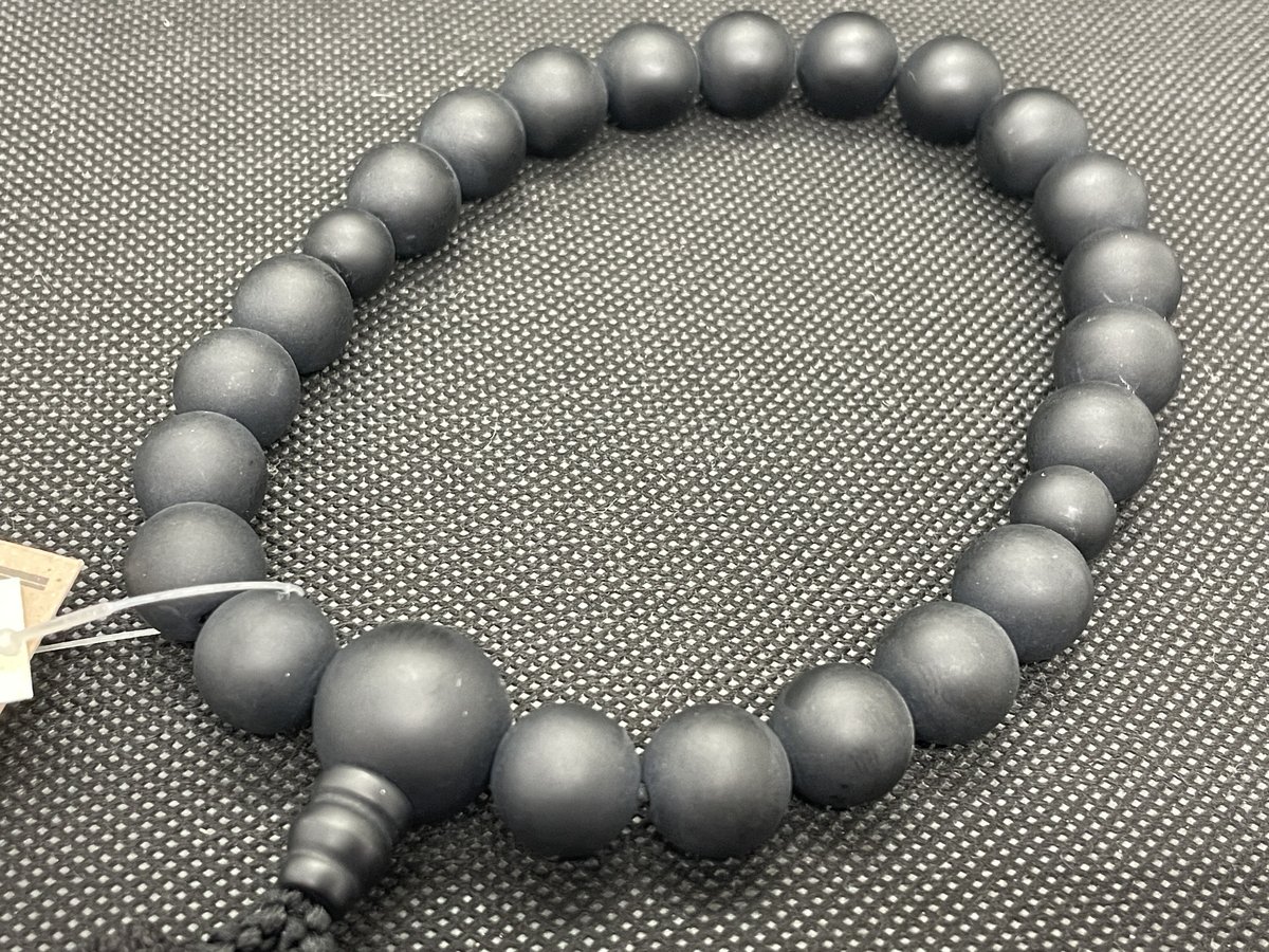 宝珠・オブジェ 数珠 たまのお シルバーオブシディアン 12mm 共玉 黒 | お仏壇の