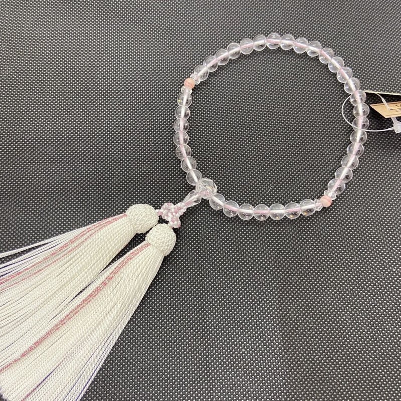 水晶インカローズ【数珠】【念珠】【京念珠】【女性用】 | 仏壇仏具の