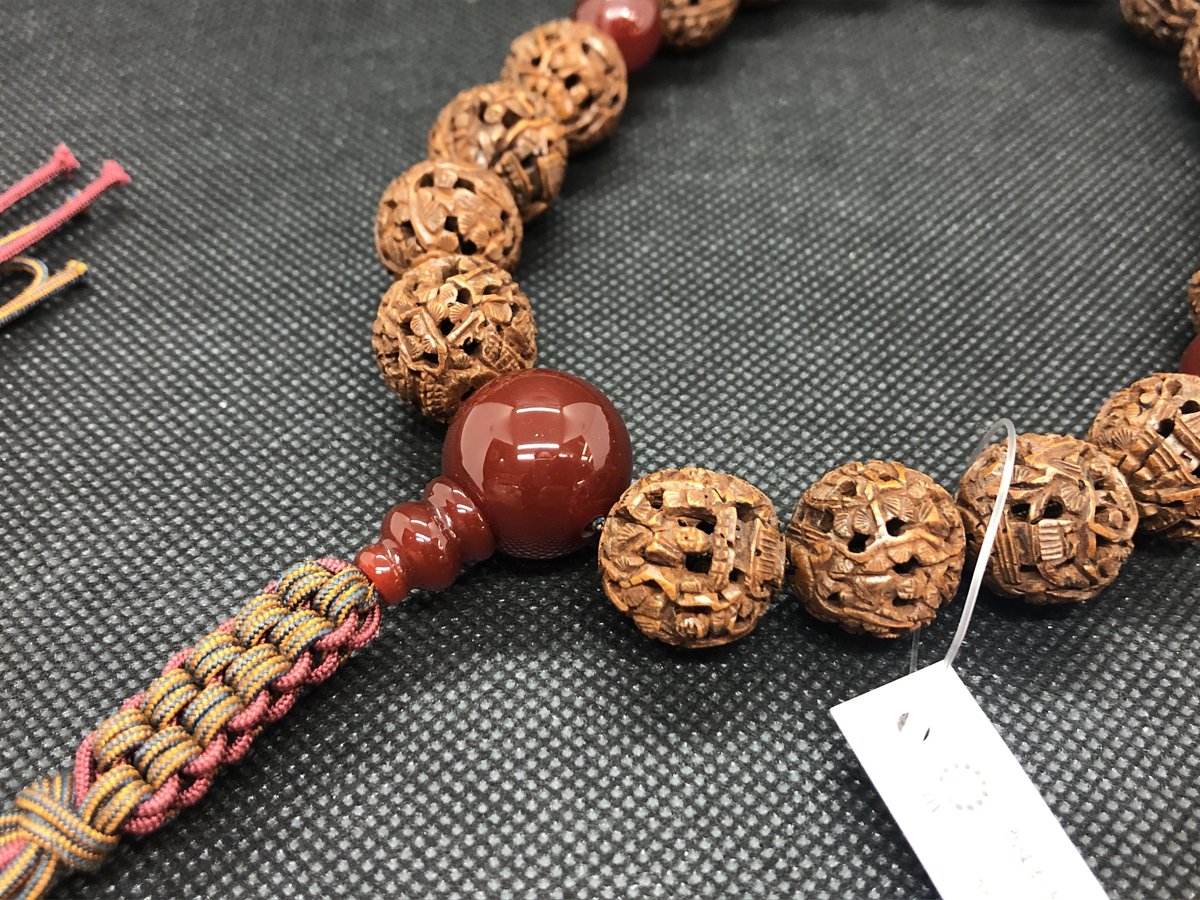 念珠 羅漢彫 瑪瑙 箱付き 20240311161638_1_1.jpg