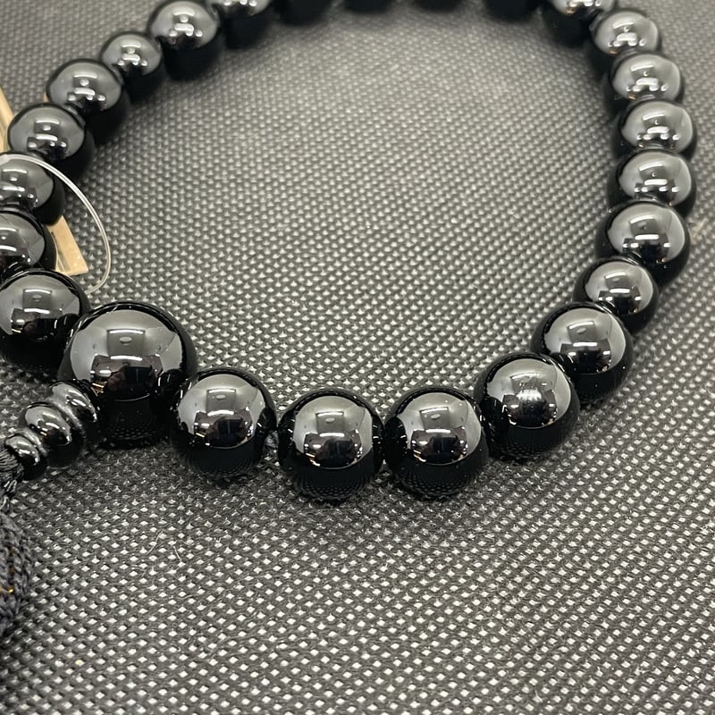 オニキス艶あり【数珠】【京念珠】【男性用】 | 仏壇仏具のま