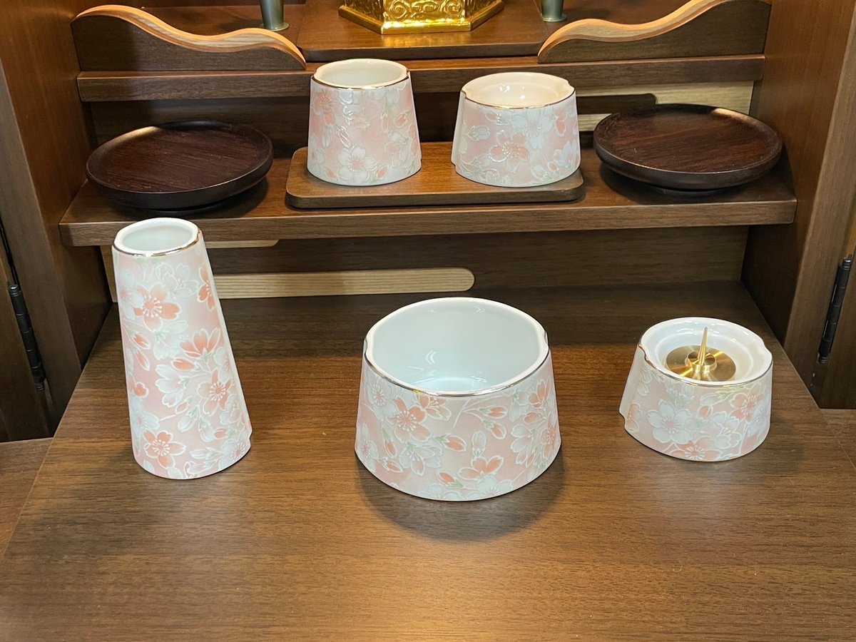 富士仏具5点セット 桜ころも | 仏壇仏具のまつかわ（有）松川仏壇