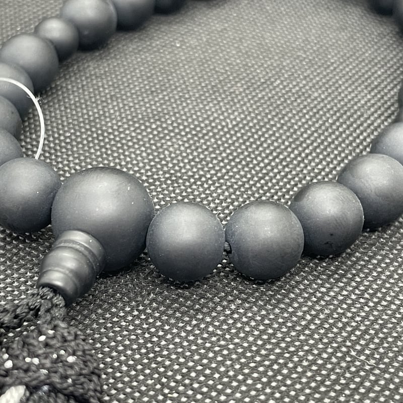 オニキス艶消し【念珠】【京念珠】【男性用】 | 仏壇仏具のまつかわ