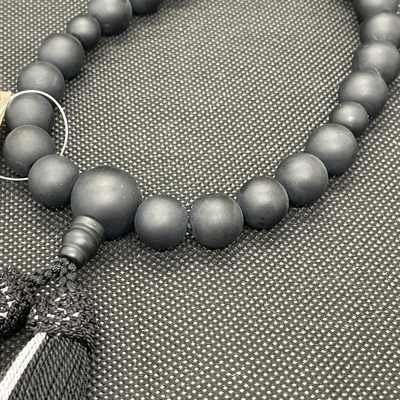 オニキス艶消し【念珠】【京念珠】【男性用】 | 仏壇仏具のまつかわ