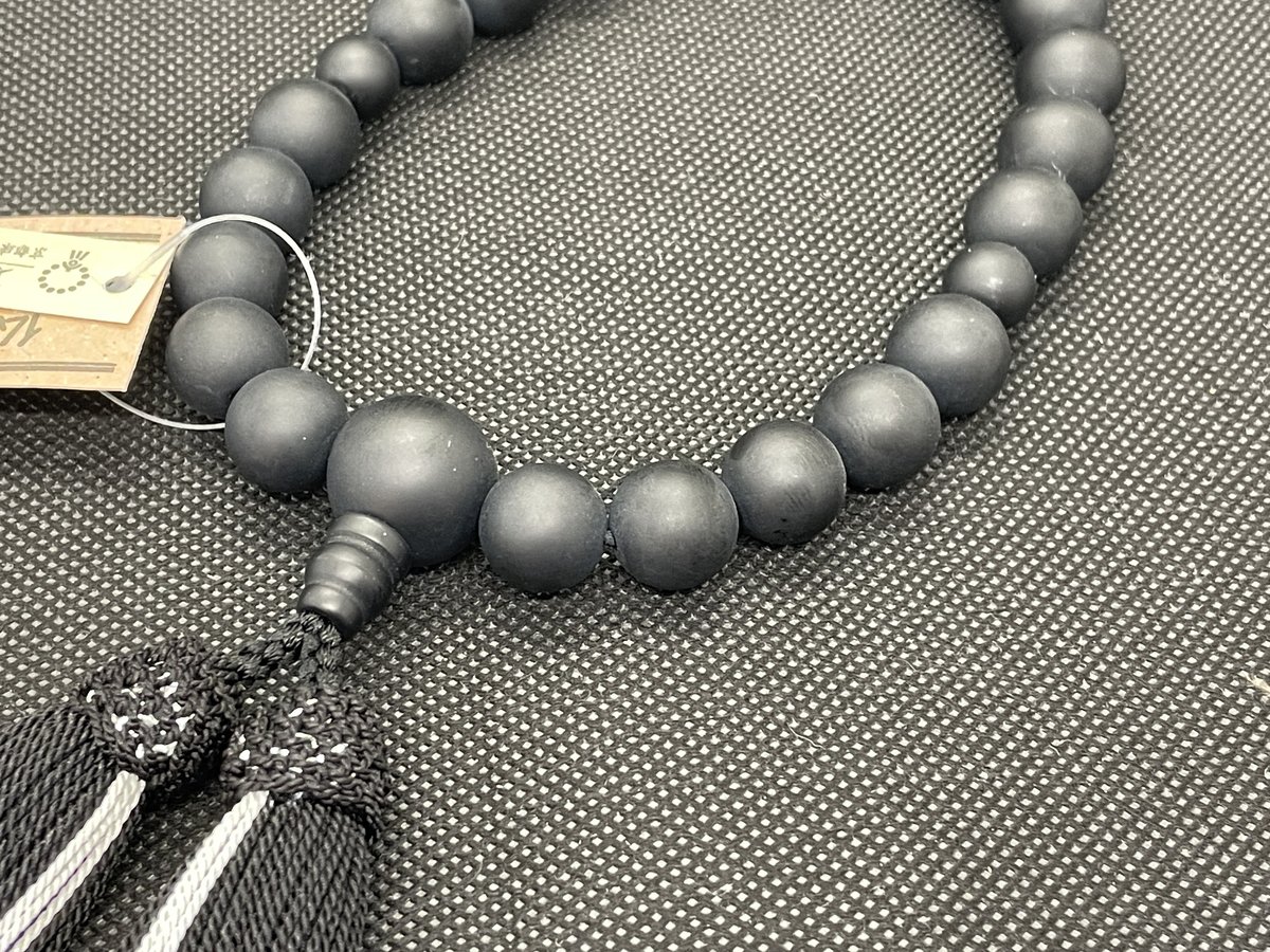 オニキス艶消し【念珠】【京念珠】【男性用】 | 仏壇仏具のまつかわ