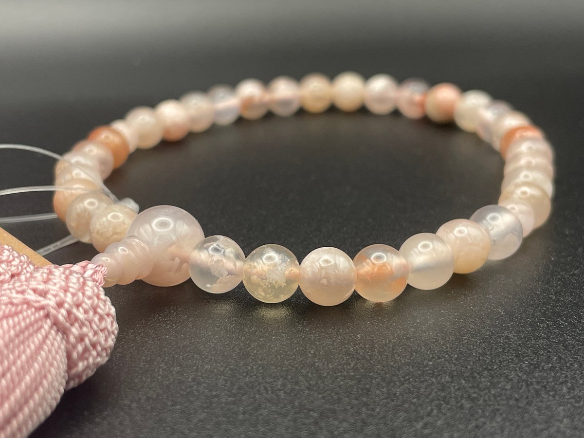 桜瑪瑙【数珠】【京念珠】【女性用】 | 仏壇仏具のまつかわ（有）松川仏壇