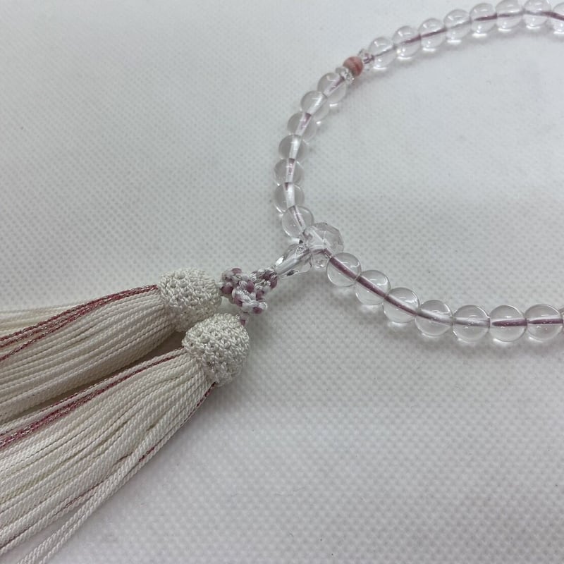 水晶インカローズ【数珠】【念珠】【京念珠】【女性用】 | 仏壇仏具の