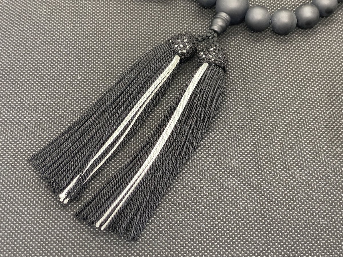 オニキス艶消し【念珠】【京念珠】【男性用】 | 仏壇仏具のまつかわ