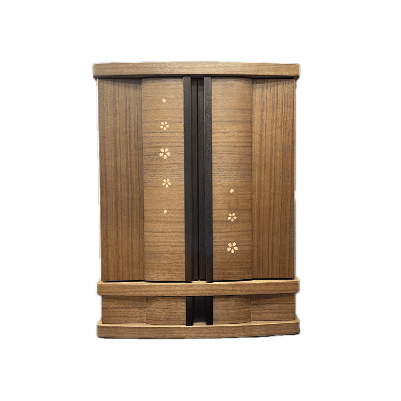 おしゃれ小型仏壇｜悠花18号｜モダンなウォールナット | 仏壇仏具のま