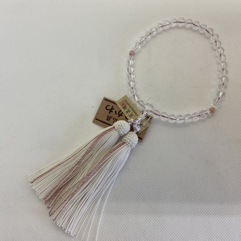 水晶インカローズ【数珠】【念珠】【京念珠】【女性用】 | 仏壇仏具の