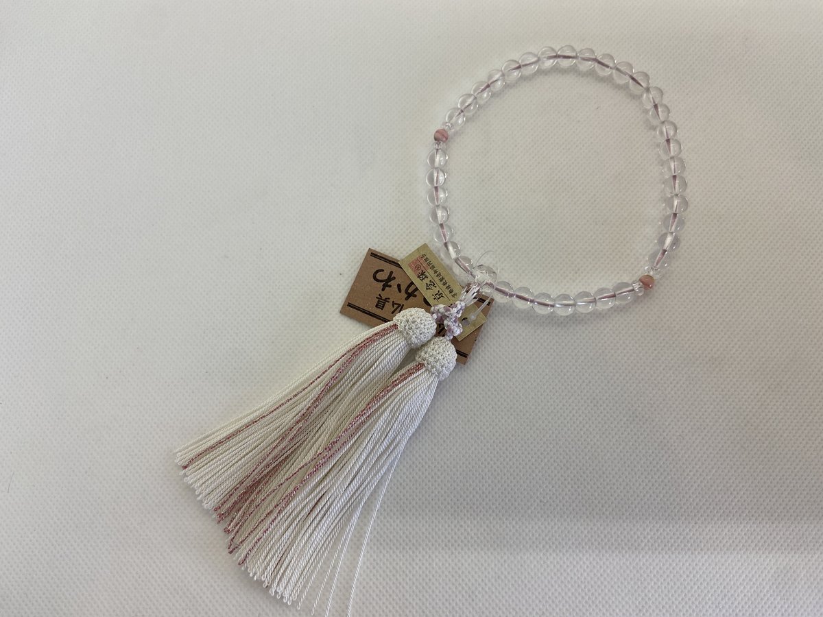 水晶インカローズ【数珠】【念珠】【京念珠】【女性用】 | 仏壇