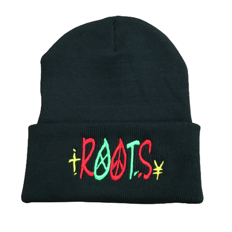 ニットROOTS  ブラック　フリーサイズ　0018