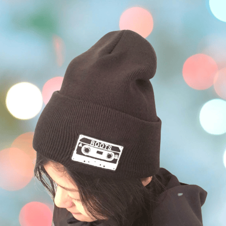 カセットテープROOTS ニットキャップ 【ブラック】0017