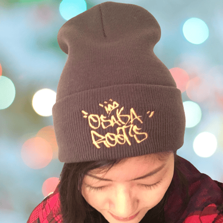 ニットROOTS　オリーブ　フリーサイズ　0019