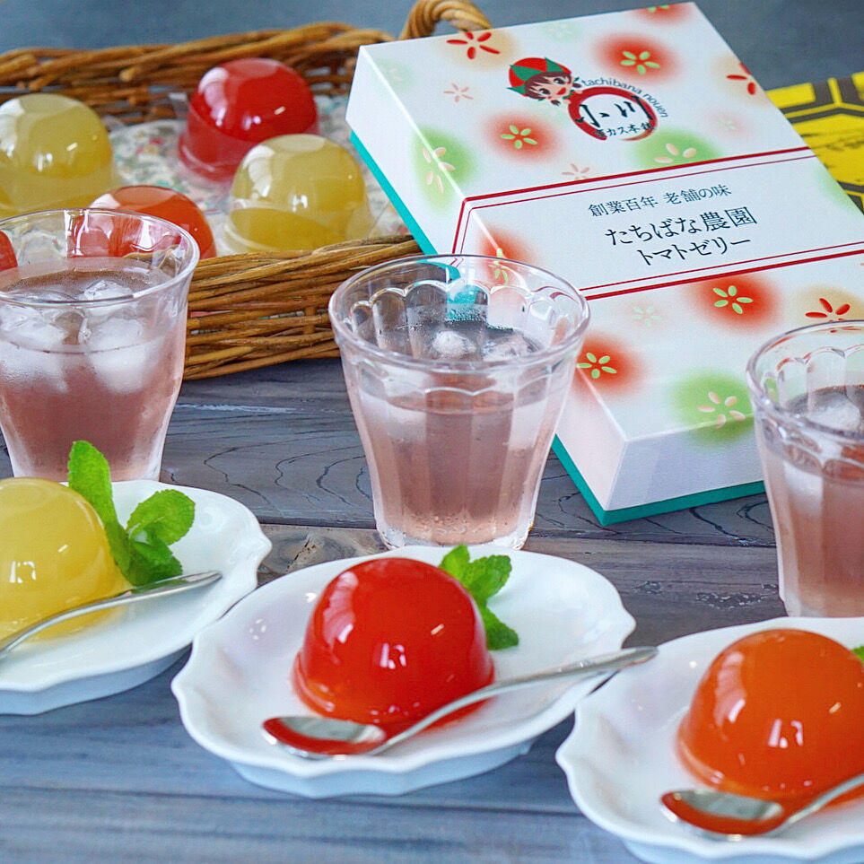 小川蜜カス本舗 たちばな農園トマトゼリー（6個入り）緑・赤