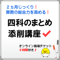 【じっくり２ヵ月】四科のまとめ全問添削講座（オンライン指導８時間付き）