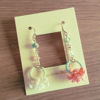 金木犀と銀木犀のピアス