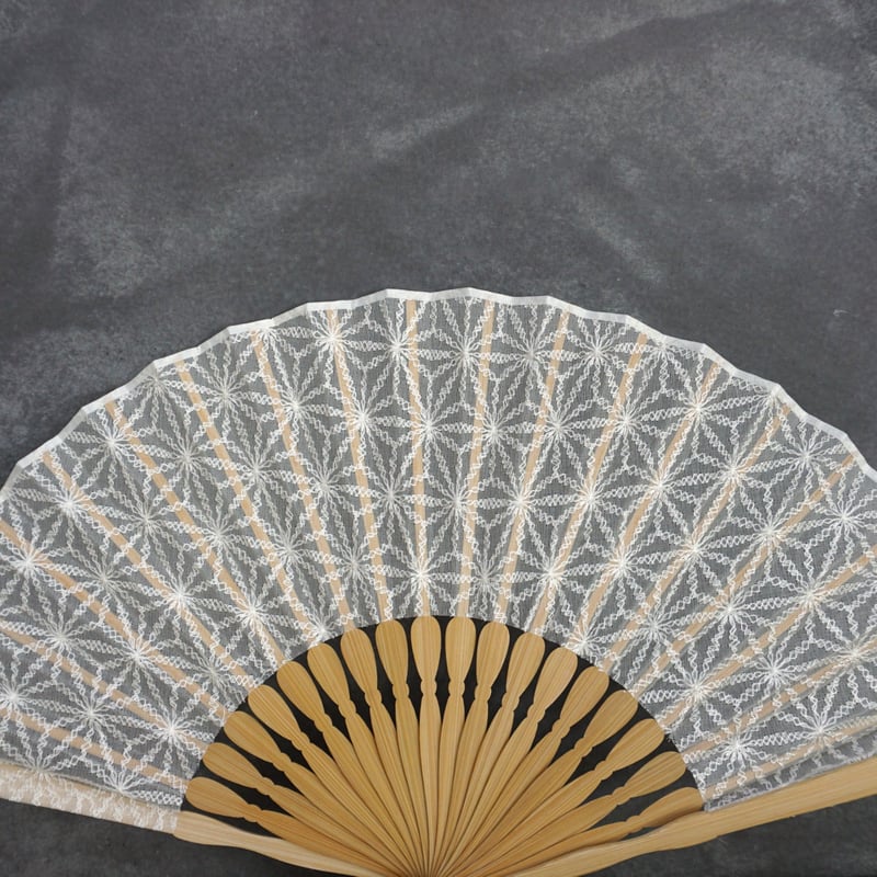 Itoko > 透扇子 麻の葉 / 白糸 | Ginkakudo Online Store