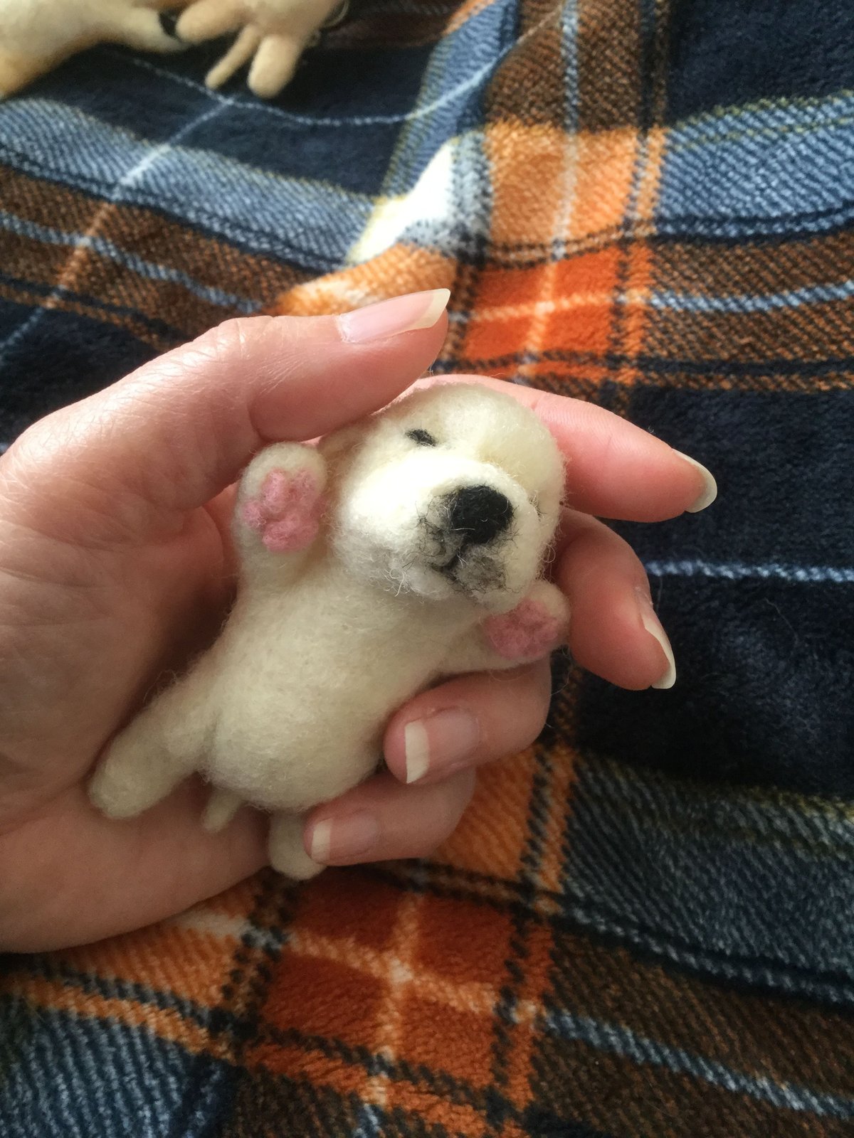 羊毛フェルト　ポインター　犬　チャーム 羊毛フェルト ポインター 犬 チャーム