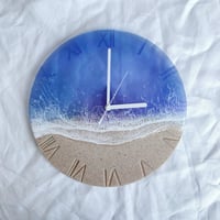 Navy purple ocean clock