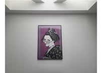 日本髪の女ｘ江戸小紋コラボ