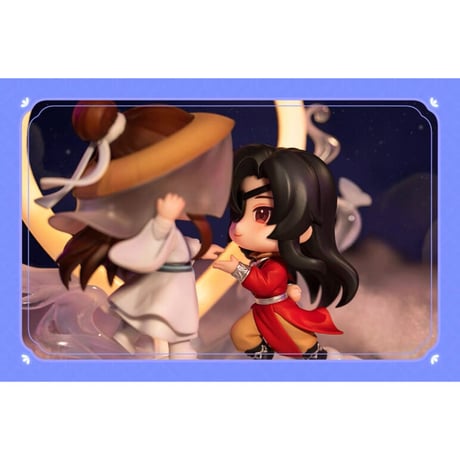 【 アウトレット品・他商品との同梱不可 】天官賜福（擎苍） ★ フィギュア・セット⑪（謝怜&花城）凝光赴月　※箱なし・透明ケースでの発送《凝光赴月・手办（謝怜&花城）》