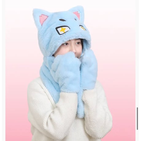 【 アウトレット品・他商品との同梱不可 】HZ BAO BAO ★ 多機能マフラー（情绪シリーズ）《情绪系列・三合一围巾帽》