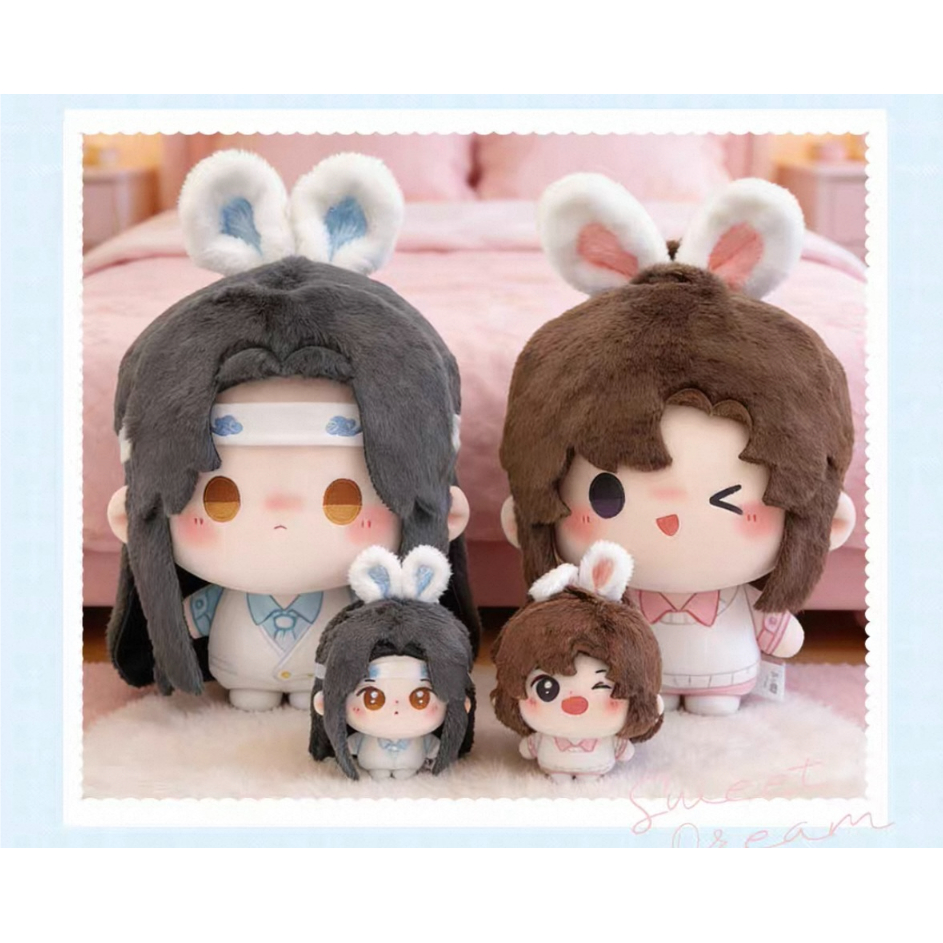 riri様確認用 魔道祖師 兎饅頭ぬいぐるみ 兎ソファーグレー ☆ 】魔道祖師（kaze）☆ ぬいぐるみ（小兔馒头・10cm）《兔馒头系列